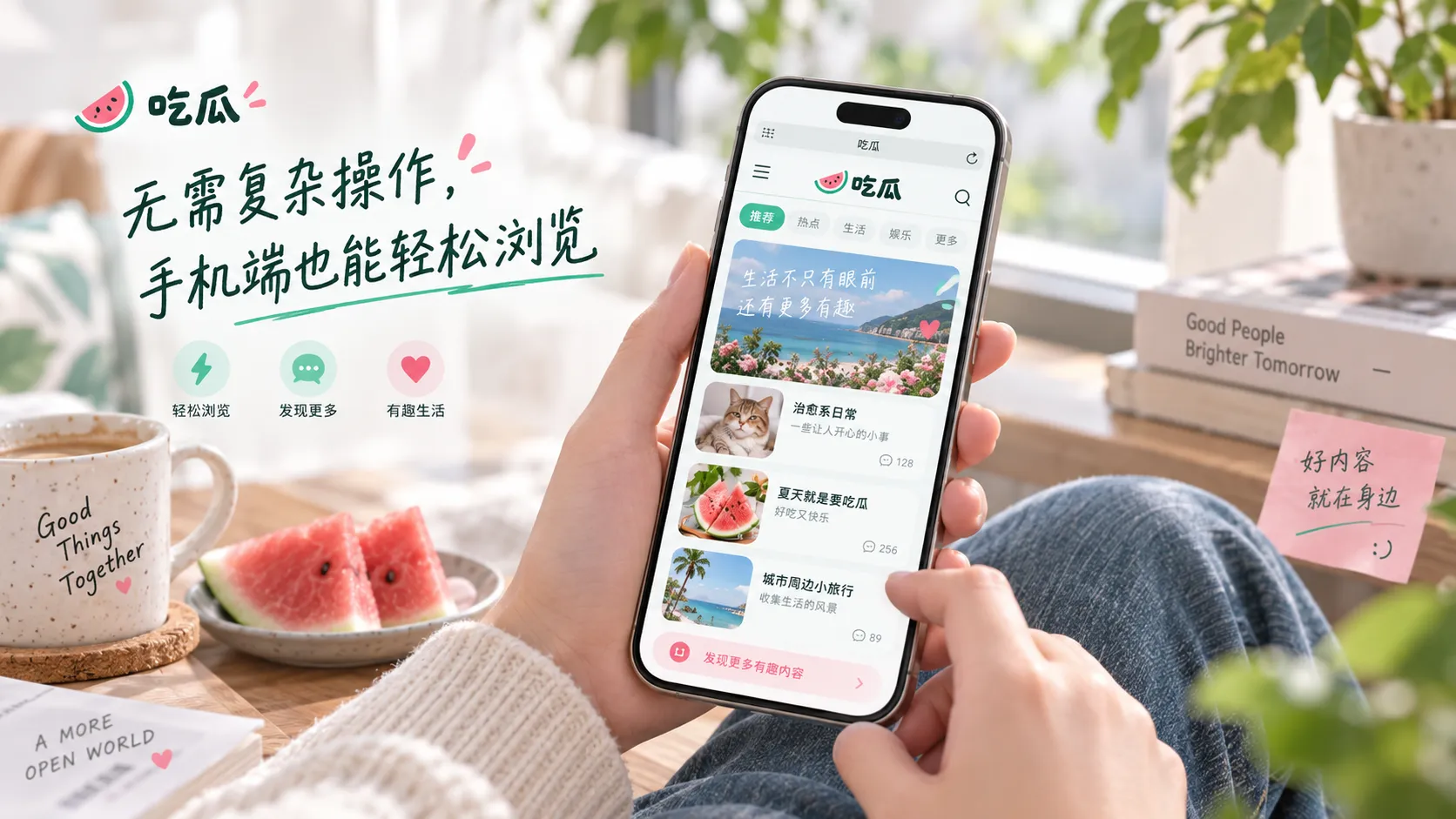 手机页面阅读示意图